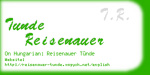 tunde reisenauer business card